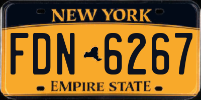 NY license plate FDN6267