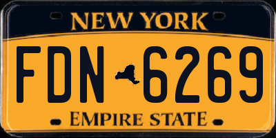 NY license plate FDN6269