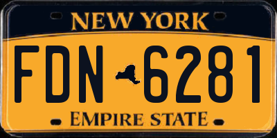 NY license plate FDN6281
