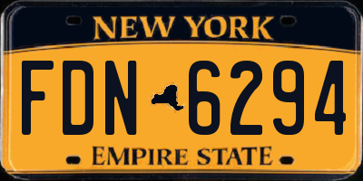 NY license plate FDN6294