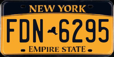 NY license plate FDN6295