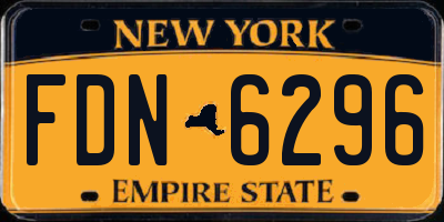 NY license plate FDN6296