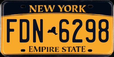 NY license plate FDN6298