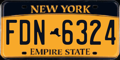 NY license plate FDN6324