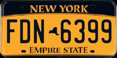 NY license plate FDN6399