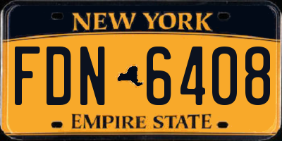 NY license plate FDN6408