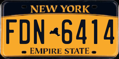 NY license plate FDN6414