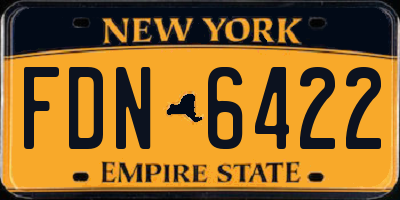 NY license plate FDN6422