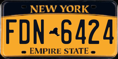 NY license plate FDN6424