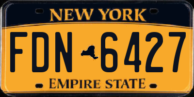 NY license plate FDN6427