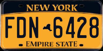 NY license plate FDN6428