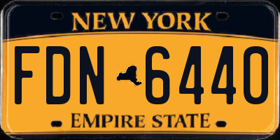NY license plate FDN6440