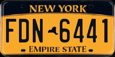 NY license plate FDN6441