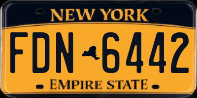 NY license plate FDN6442