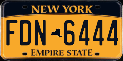 NY license plate FDN6444