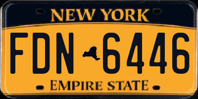 NY license plate FDN6446