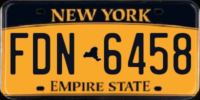 NY license plate FDN6458
