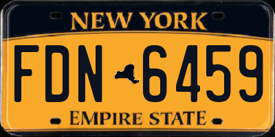 NY license plate FDN6459