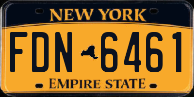 NY license plate FDN6461