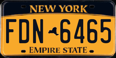 NY license plate FDN6465
