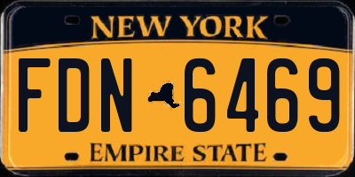 NY license plate FDN6469