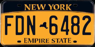 NY license plate FDN6482