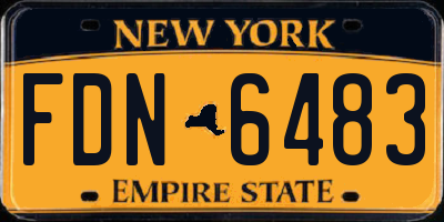NY license plate FDN6483