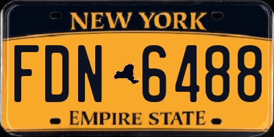 NY license plate FDN6488