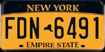 NY license plate FDN6491