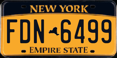 NY license plate FDN6499