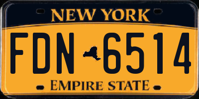 NY license plate FDN6514