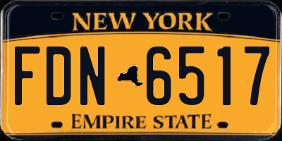 NY license plate FDN6517