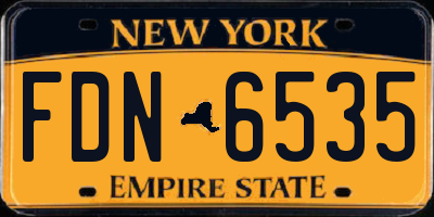 NY license plate FDN6535