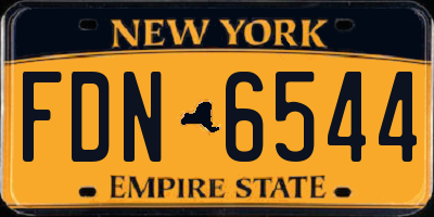 NY license plate FDN6544