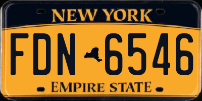 NY license plate FDN6546