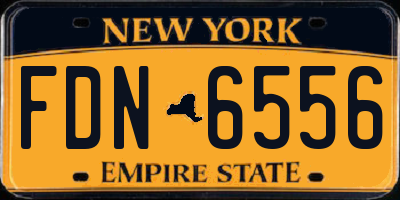 NY license plate FDN6556