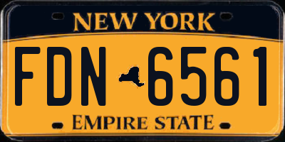 NY license plate FDN6561