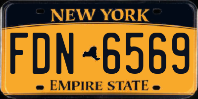 NY license plate FDN6569