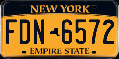 NY license plate FDN6572