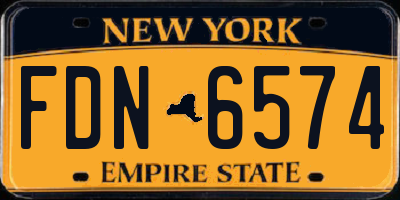 NY license plate FDN6574