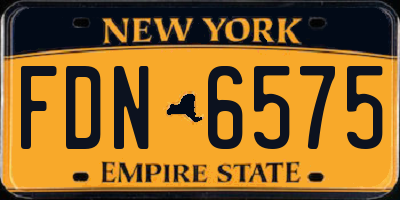 NY license plate FDN6575