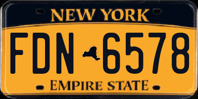 NY license plate FDN6578
