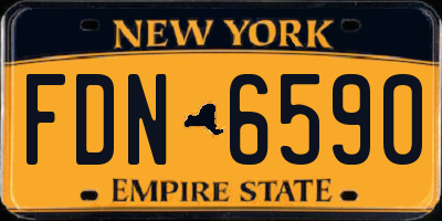 NY license plate FDN6590