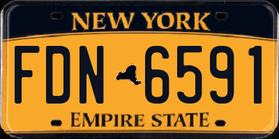 NY license plate FDN6591