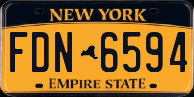 NY license plate FDN6594
