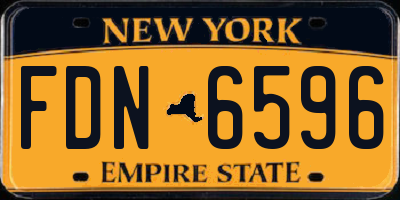 NY license plate FDN6596