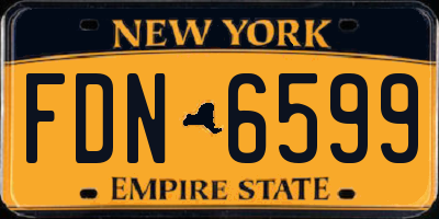 NY license plate FDN6599