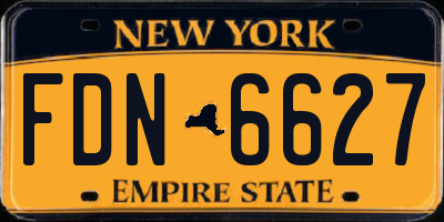 NY license plate FDN6627