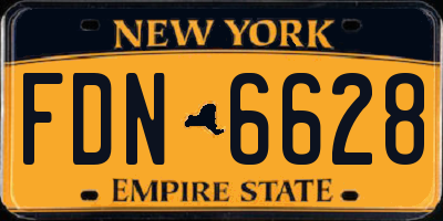 NY license plate FDN6628