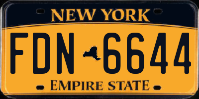 NY license plate FDN6644